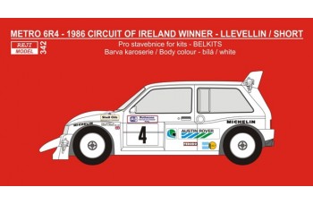 Decal – Metro 6R4 - Winner Circuit of Ireland Rally 1986 - Llewellin / Short